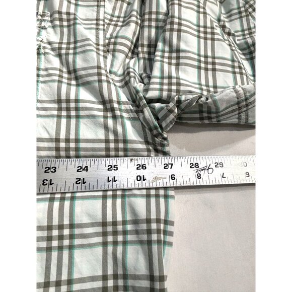 Columbia PFG Super Bahama Shirt Men's Omni-Shade Plaid Fishing Boating Hiking - Picture 7 of 10